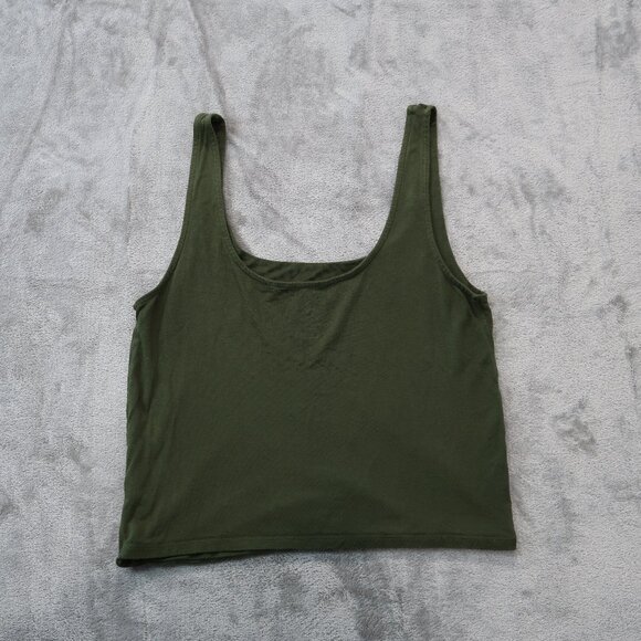 PacSun Tops - Pacsun Basics Tank Top Womens Cropped Spaghetti Strap Sleeveless Shirt Green L